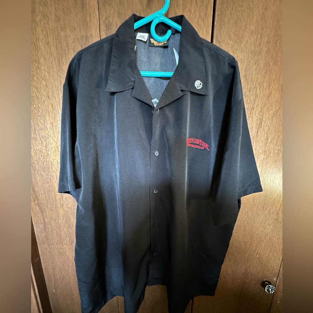 Harley-Davidson Black Casual Button Down Shirt